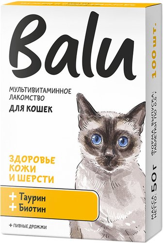 Balu Здоровье кожи и шерсти для здоровье кожи и шерсти 50 г (100 таблеток)