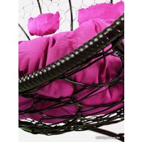 Подвесной диван M-Group Лежебока 11180208 (с коричневым ротангом/розовая подушка)