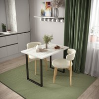 Кухонный стол Mio Tesoro Tako 92x50 (дуб крафт белый/черный)