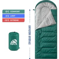 Спальный мешок RSP Outdoors Sleep 450 R RipStop 2024 (зеленый, 220x75см, молния справа)