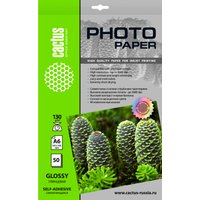 Самоклеящаяся бумага CACTUS Глянцевая A6 130 г/м2 50 листов CS-GSA613050