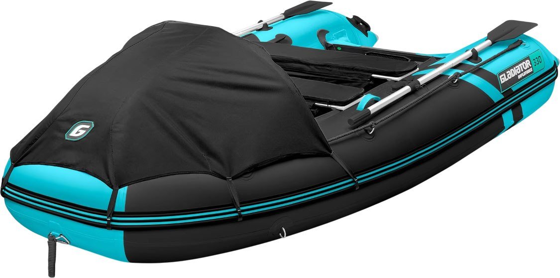 

Моторно-гребная лодка Gladiator E330PRO (черный/бирюзовый)