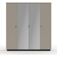 Шкаф распашной Black Red White Domenica SZF2D2L (глиняный серый/дуб сильвержек ореховый) в Витебске