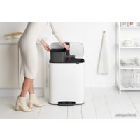 Система сортировки мусора Brabantia Bo Pedal Bin 2 x 30 л (белый)