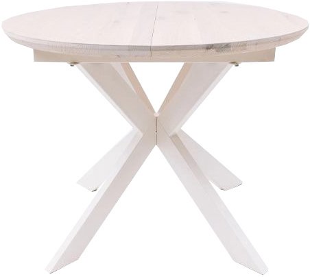 

Кухонный стол ОКА Раунд 100-140x75 (дуб беленый/белый)