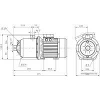 Самовсасывающий насос Wilo Economy MHI 402 (1~230 В, EPDM)