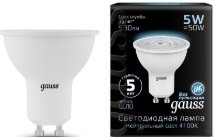 

Светодиодная лампочка Gauss GU10 5Вт 4100K [101506205]