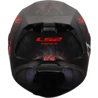 Мотошлем LS2 FF820 Rapid III Kaiju II (L, черный/красный/белый)