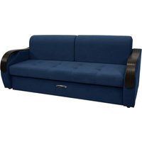 Диван Сириус Лидер-6 НПБ 225x110 (Eva 22 велюр синий)