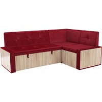 Угловой диван Мебель-АРС Таллин 191x83x121 (бархат красный Star Velvet 3 Dark Red)