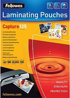 

Пленка для ламинирования Fellowes Glossy Polyester Pouches А3, 125 мкм, 100 л