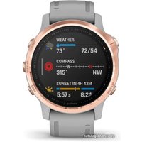 Умные часы Garmin Fenix 6s Sapphire (розовое золото/серый)