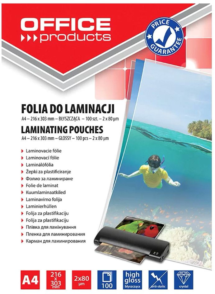 

Пленка для ламинирования Office Products А4 80 мкм 20325415-90 (100 шт, прозрачный)