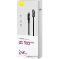 Кабель Baseus Tungsten Gold Fast Charging Data Cable USB Type-C - USB Type-C (1 м, черный)