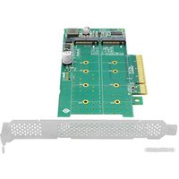 Адаптер для подключения M.2 накопителей Linkreal LRNV95N8 PCIe x8 to 2-Port M.2 NVMe Adapter