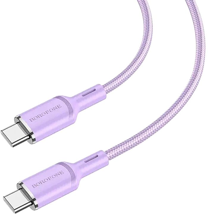 

Кабель Borofone BX90 USB Type-C - USB Type-C 3A (1 м, фиолетовый)