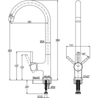 Смеситель Cersanit Elio однорычажный 64863 (хром)