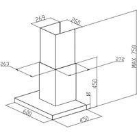 Кухонная вытяжка Meferi SLIMBOX60BK Light