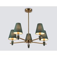 Подвесная люстра Ambrella light LH75051/5 BS/GN (латунь/зеленый)