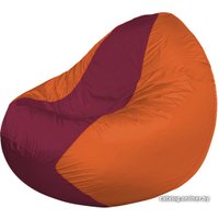 Кресло-мешок Flagman Classic К2.1-74 (оранжевый/бордовый)