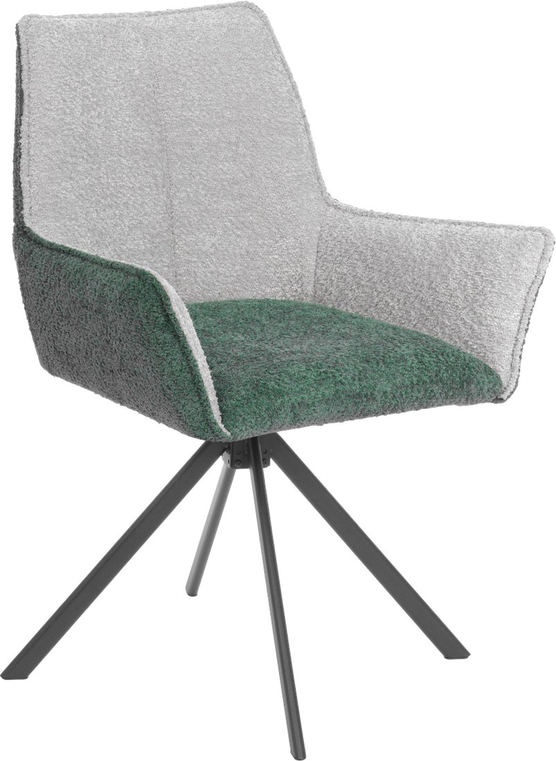 

Стул с подлокотниками TetChair Мурано опора 360 (букле, изумруд-опал)