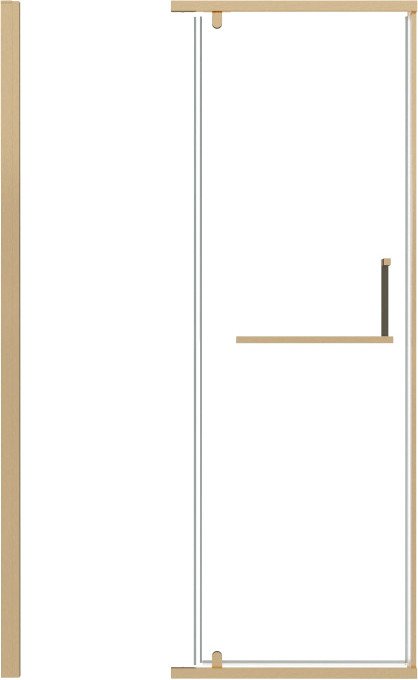 Душевая дверь Grossman Pragma 100x195 100.K33.03.100.32.00 (золото сатин/стекло прозрачное)