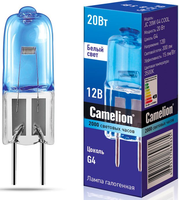 

Галогенная лампа Camelion JC 20W G4 Cool 11465