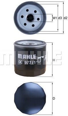 

Масляный фильтр Mahle Knecht OC977/1