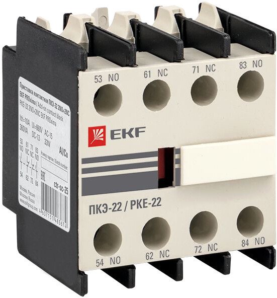 

Приставка контактная EKF PROxima ПКЭ-22 2NO+2NC ctr-sc-25