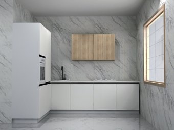 Готовая кухня ЗОВ Арао-ПЛ угловая 1.8х2.9 м (дуб сонома/белый)