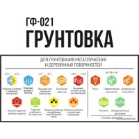 Алкидная грунтовка LIDA ГФ-021 1 л (красно-коричневый)