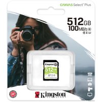 Карта памяти Kingston Canvas Select Plus SDXC 512GB