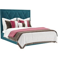 Кровать Мебель-АРС Треви 160 (бархат сине-зеленый Star Velvet 43 Black Green)