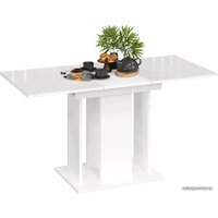 Кухонный стол Трия Кельн Тип 1 (белый/стекло белый глянец)