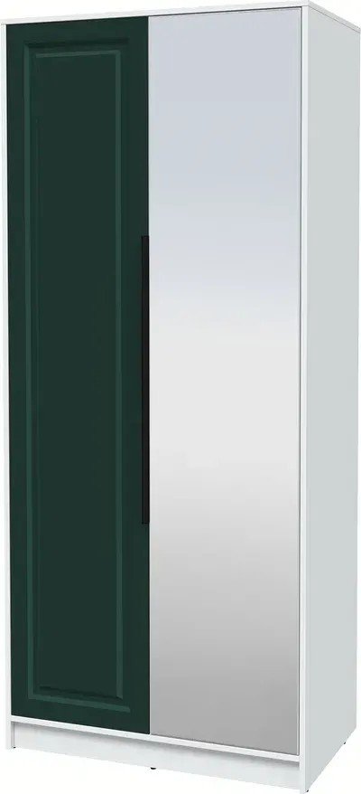 

Шкаф распашной Интерлиния Концепт КТ-Ш2з Деко (белый платинум/изумруд)