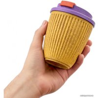 Многоразовый стакан Walmer Eco Bean W24201809 250мл (желтый/фиолетовый)