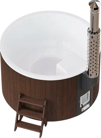 Купель PolarSpa Elite термососна 200 (темный, с аэромассажем, хромотерапией и утеплением композитной чаши)