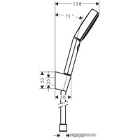 Душевой гарнитур  Hansgrohe Pulsify Select 105 3jet 24303670 (черный матовый)