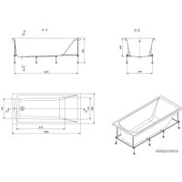 Ванна Santek Фиджи 180x80 1WH501706 (с каркасом и экраном)