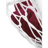 Кресло M-Group Кокос на подставке 11590102 (белый ротанг/бордовая подушка)