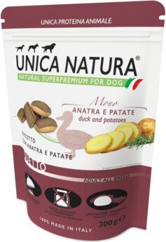 Лакомство для собак Unica Natura Mono Duetto Adult All Breed с уткой и картофелем 300 г