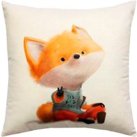 Декоративная подушка Matex Fluffy. Рыжик не лиса 61-656 (белый/красный/лососевый)