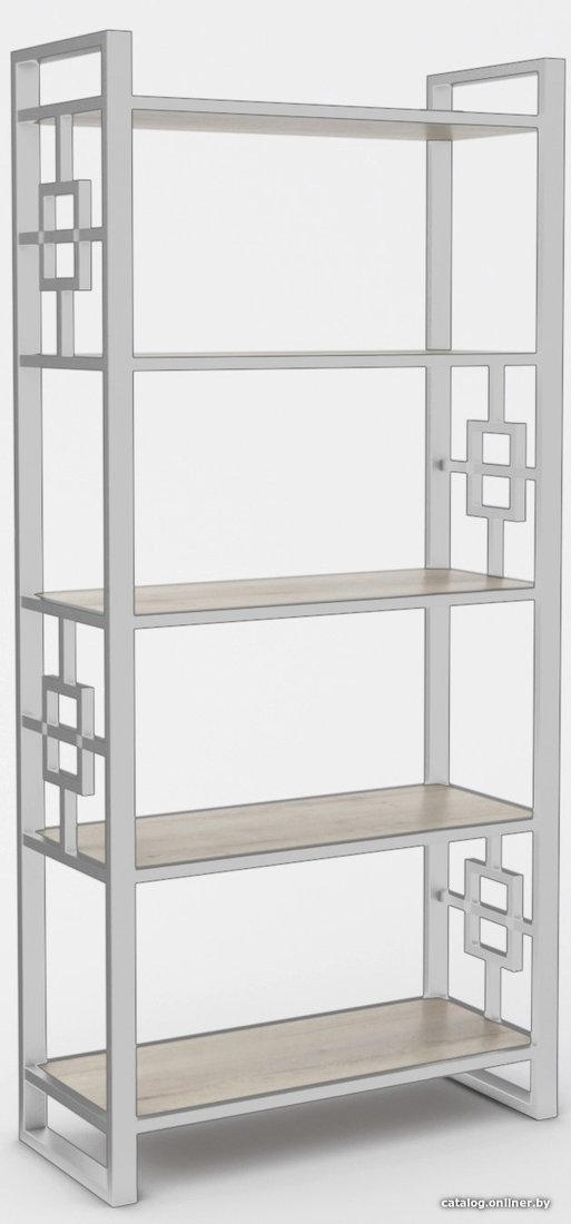 Стеллаж Hype Mebel Квадро 80x170 (белый/древесина белая)