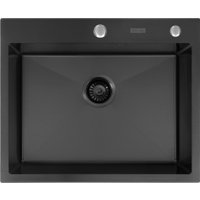 Кухонная мойка ARFEKA ECO AR 600*500 + cмеситель GEMINIA BLACK PVD