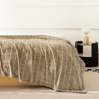 Плед Karven Фланель 1.5сп PL015 CUTTING v8/Coffee