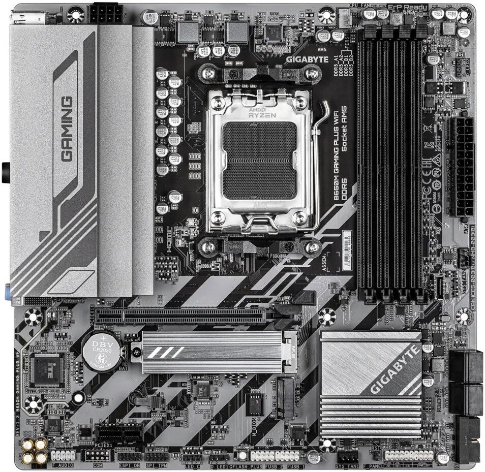 

Материнская плата Gigabyte B650M Gaming Plus WiFi (rev. 1.3)