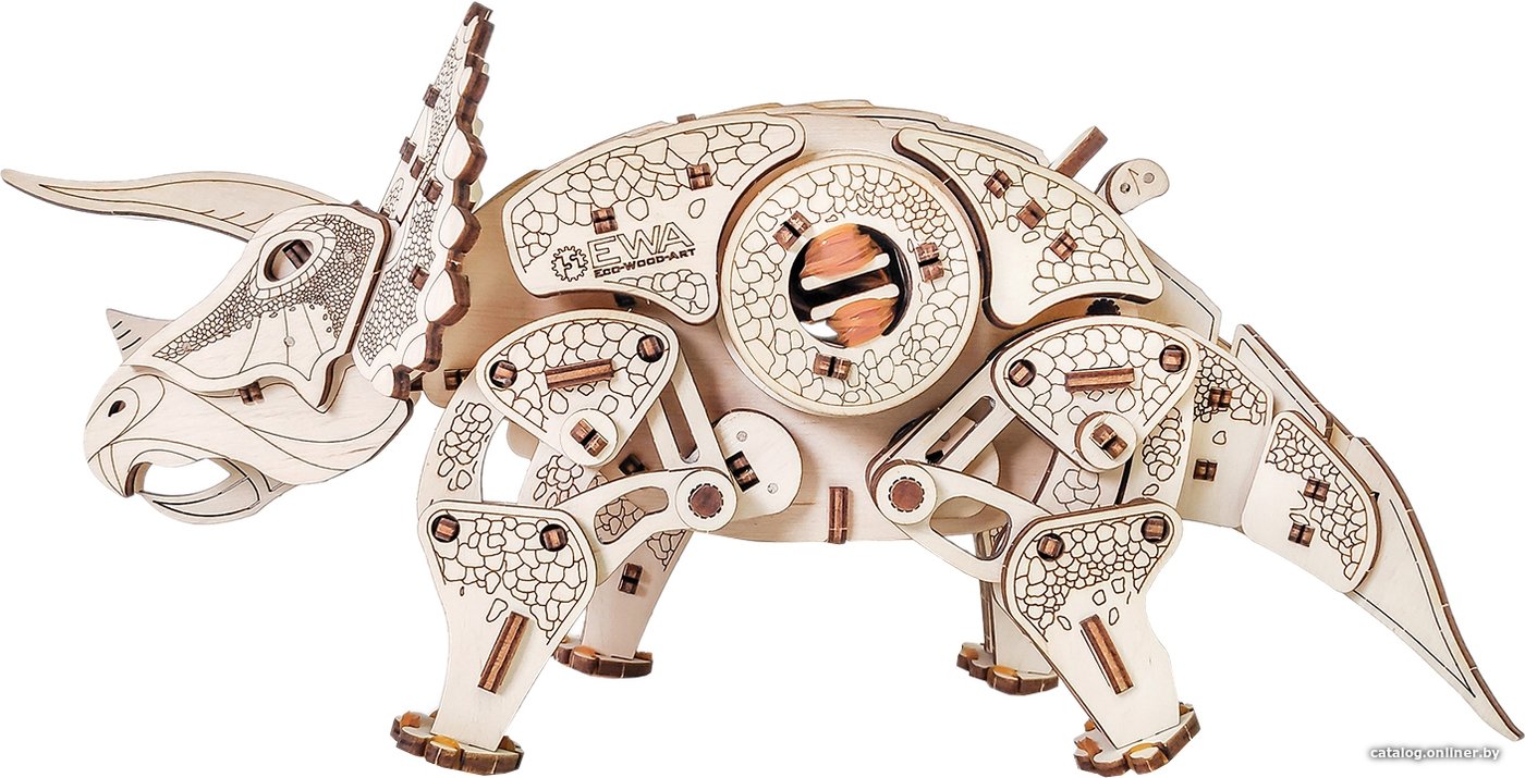 3Д-пазл Eco-Wood-Art Трицератопс