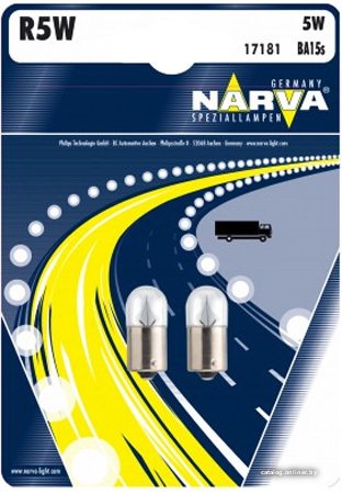 Галогенная лампа Narva R5W 2шт [17181B2]