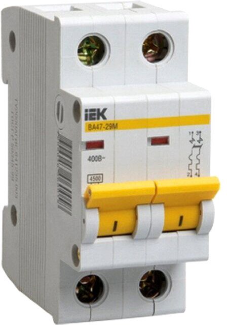 

Выключатель автоматический IEK ВА 47-29M 2A 2п 4.5кА С MVA21-2-002-C