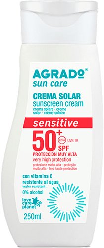 Крем солнцезащитный Agrado для чувствительной кожи SPF50+ (250 мл)